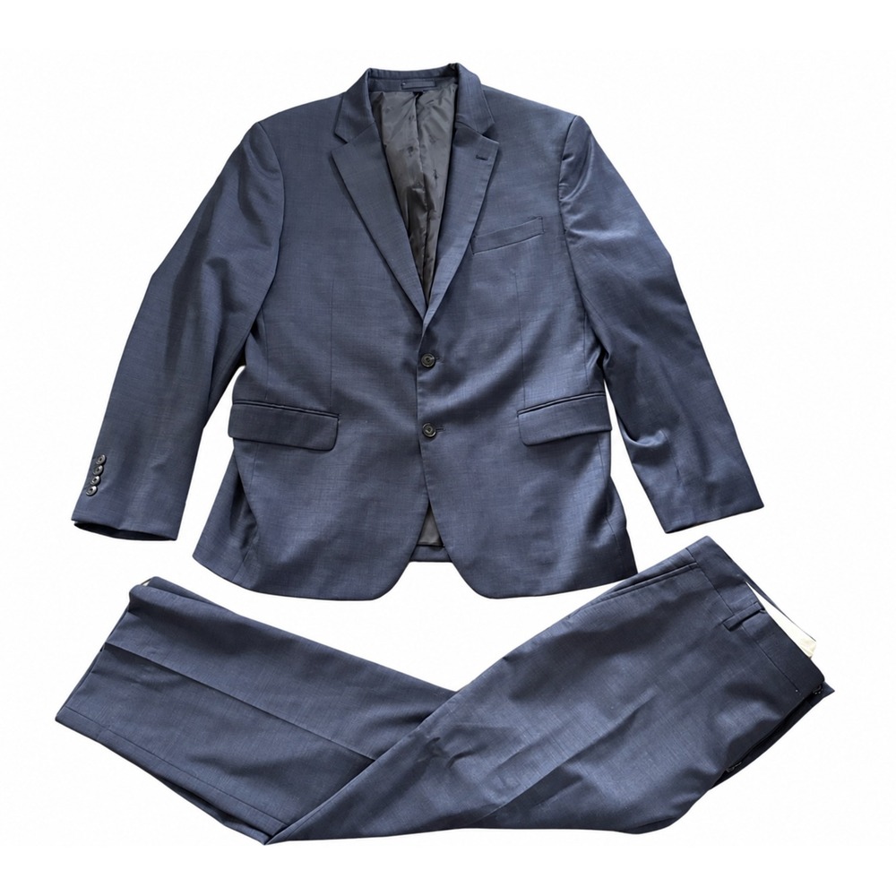 Jos. A. Bank 1905 Suit Men 44R Navy Blue Wool Slim Fit 2 Piece 38x28 Pants